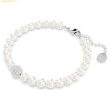  Vòng, lắc tay SWAROVSKI Swarovski Remix Collection strand Crystal pearl, White, Rhodium plated 
