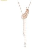  Dây cổ, dây chuyền SWAROVSKI Nice Y pendant Feather, White, Rose gold-tone plated - mã số 5663485 