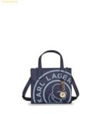  Túi Tote Karl Lagerfeld Nouveau Exploded Logo Print Small Satchel 75901199 - Xanh denim 