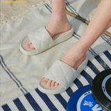  Dép MLB Chunky Bouncer Slide LA Dodgers White 3ALPFBS33-07WHS - Trắng 