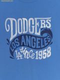  Áo Phông MLB Summer Letter Graphic Overfit Short Sleeve T-Shirt LA Dodgers 3ATSX0553-07BLM Xanh 