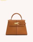  Túi Xách JW PEI Elise Large Top Handle Bag Brown Size 28 Màu Nâu Tây 