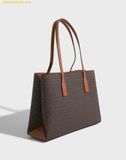  Túi Tote Michael Kors MK Ruthie Medium Signature Logo Tote Bag Màu Nâu Logo 