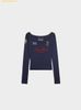 Áo Tay Dài Bad Blood Saint Blood Off Shoulder Top Navy w-tee25-019