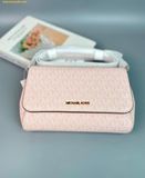  Túi Đeo Chéo Nữ Michael Kors MK Medium Logo Convertible Crossbody Bag Màu Hồng 