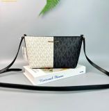  Túi Đeo chéo Micheal Kors MK Jet Set Small Two-Tone Logo Crossbody Bag Black Multi 