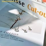  Khuyên tai + dây cổ hình tim SWAROVSKI Attract set Heart, White, Rhodium plated - SKU 5646751 