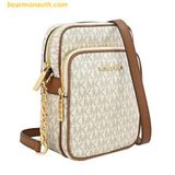  Túi Đeo Chéo Michael Kors MK Jet Set Travel Medium Logo Crossbody Bag Màu Trắng 