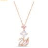 Dây Đeo Cổ, Dây Chuyền Swarovski Dazzling Swan pendant Swan, Pink, Rose gold-tone plated 5473024