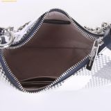  Túi Đeo Vai Michael Kors MK Cora Medium Sequin Check Zip Pochette with Strap Navy 