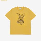  Áo Phông ADLV Lettering Rabbit Short Sleeve T-Shirt Mustard 