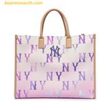  Túi Tote MLB Gradient Monogram Canvas Tote New York Yankees 3AORL0233-50VOS - Tím 