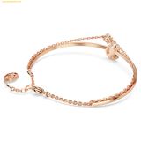  Vòng Đeo Tay, Lắc tay SWAROVSKI Swan bangle Swan, Black, Rose gold-tone plated, SKU: 5678048 
