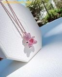  Dây cổ, dây chuyền SWAROVSKI Teddy pendant Bear, Pink, Rose gold-tone plated 