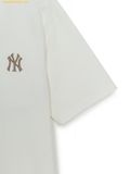  Áo Phông MLB Vintage Monogram Big Lux Overfit Short Sleeve T-Shirt New York Yankees 3ATSM0754-50IVS Màu Trắng 