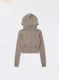  Áo Hoodie Zip Bad Blood Beyond Soft Hood Zip-up Slim Fit - Tobacco w-hde24-036 Màu Nâu 