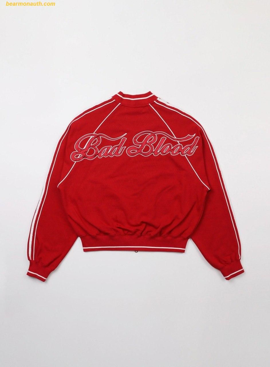 Áo Khoác Bomber Bad Blood Billy Jersey Windbreaker Red w