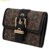  Ví Gập Michael Kors MK Colby Small Empire Signature Logo Tri-Fold Wallet Màu Đen Logo 