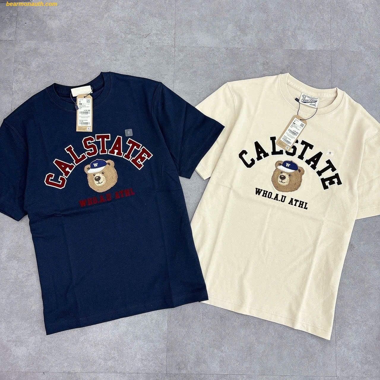【WHO.A.U】Steve Campus Arch Letter T-shirt[B] WHO.A.U] Steve Campus Patch T-shirt[B] | WHRPE2492U