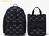 Balo MLB Jacquard Monogram 3PCS Bookshelf Set Gồm Balo + Tote 7ABKMD35N Màu Đen