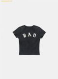  Áo Tay Ngắn Bad Blood Lion Patch Short Sleeve Slim Fit - Washed Black w-tee25-033 Màu Đen 