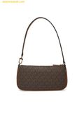  Túi Đeo Vai Michael Kors Mk Small Zoe clutch bag with exclusive logo Màu Nâu Logo 