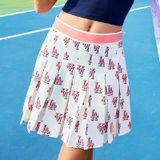  Chân Váy MLB Pickleball LA Dodgers 3FSKM0133-07CRS Trắng logo 