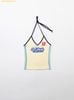 Áo Hai Dây Bad Blood Cindy V-Neck Halter Tank Cream w-tnk24-039 Màu Trắng Kem