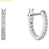  Khuyên Tai SWAROVSKI Iconic Swan Pierced Earrings, Multi-Colored, Rhodium Plated Màu Xanh Lam 