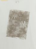  Áo Phông MLB Vintage Monotiv Overfit Short Sleeve T-Shirt New York Yankees 3ATSM0854-50IVS Màu Trắng 
