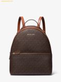  Balo Michael Kors MK Sheila Medium Logo Backpack - Nâu 