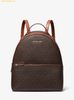 Balo Michael Kors MK Sheila Medium Logo Backpack - Nâu