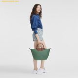  Túi Xách LongChamp Le Pliage Original M Handbag Sage - Recycled Canvas 