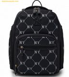  Balo MLB Jacquard Monogram 3PCS Bookshelf Set Gồm Balo + Tote 7ABKMD35N Màu Đen 