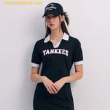 Dầm Polo Nữ MLB Varsity Lettering Pique One-Piece New York Yankees 3FOPV0143-50BKS Đen XS 