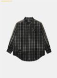  Áo Sơ Mi Bad Blood Vintage Billy Check Shirt Large Fit - Black - SKU: w-tee25-026 