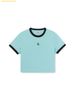Áo Crop MLB Women's Ringer Slim Crop Short Sleeve T-Shirt LA Dodgers 3FTSB6953-07ABS