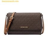  Túi Đeo Chéo Michael Kors MK Medium Logo Convertible Crossbody Bag - Màu Nâu 