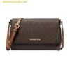 Túi Đeo Chéo Michael Kors MK Medium Logo Convertible Crossbody Bag - Màu Nâu