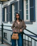  Túi xách JW PEI Lucia Classic Top Handbag - Nâu nhạt 