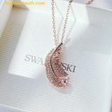  Dây cổ, dây chuyền SWAROVSKI Nice pendant Feather, White, Rose gold-tone plated 