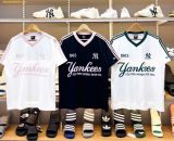  Áo Phông New Era Jersey Cỏ Tim Màu Trắng / Đen / Hồng 