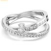 Nhẫn Swarovski Hyperbola ring, Mixed cuts, White, Rhodium plated, 5691228, Bạc