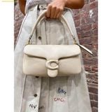  Túi Đeo Vai Coach Leather Covered C Closure Pillow Tabby Shoulder Bag 26 Màu Trắng Kem 