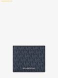  Ví Nam Michael Kors MK Presbyopia Folding Wallet Set (ví + móc khóa) - Màu Xanh Navy 