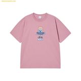  Áo Phông ADLV Heart Alien Short Sleeve T-Shirt Mustard Màu Hồng 