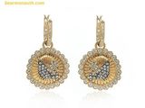  Bông Tai, Khuyên Tai Swarovski Vintage Swan Gold-Tone Crystal Earrings 