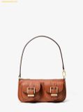  Túi Đeo Vai Michael Kors MK Zoe Small Pebbled Leather Pochette Màu Nâu 
