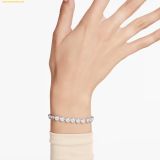  Vòng Tay, Lắc Tay Swarovski Imber Tennis bracelet Round cut, White, Rhodium plated 5682666 