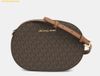 Túi Đeo Chéo Michael Kors MK Jet Set Travel Medium Signature Logo Crossbody Bag Màu Nâu Logo